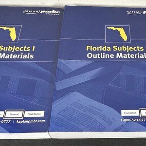Kaplan PMBR Florida Subjects I+II Outline Materials & Bar Points Review Books